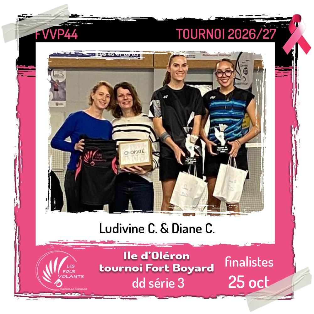 Finalistes en double dames série 3 au tournoi de Fort Boyard